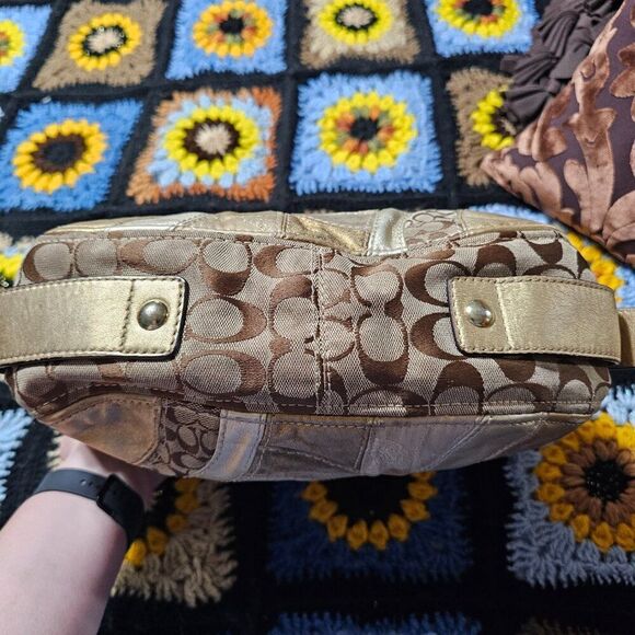 2008 Limited Edition Coach Y2k Patchwork Zoe Hobo Shoulder Bag Purse - Picture 6 of 6